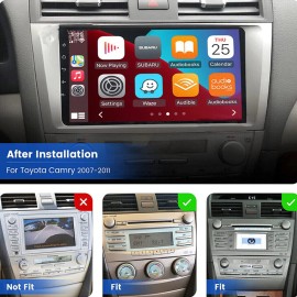 Fortdows For 2007-2011 TOYOTA CAMRY Carplay Android 12.0 Car Stereo Radio GPS Navi+Camera