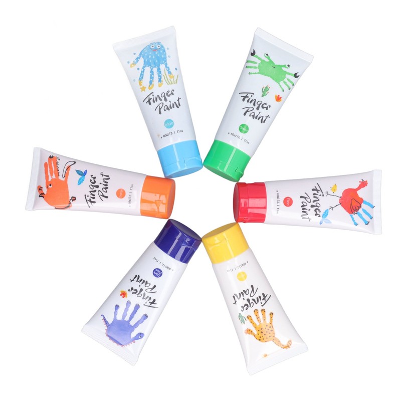 6pcs Finger Paint Safe Washable Eco Friendly Enlightenment Toy Finger