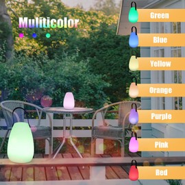 GGNOO Akku Outdoor Lampe Warmweiß 8 Farben LED tischlampe Tragbare mit Fernbedienung led tischlampe akku Dimmbare Tischlampe Außen IP44 für Tisch,Bar,Terrasse,Garten,BBQ,Camping