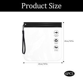 6Pcs Travel Toiletry Bag, Portable Travel Clear Toiletry Bag, Sealed and Waterproof Clear Makeup Bag, TSA-Approved Toiletries Bag, Essential Luggage for Men and Women During Festivals, 20 * 20cm