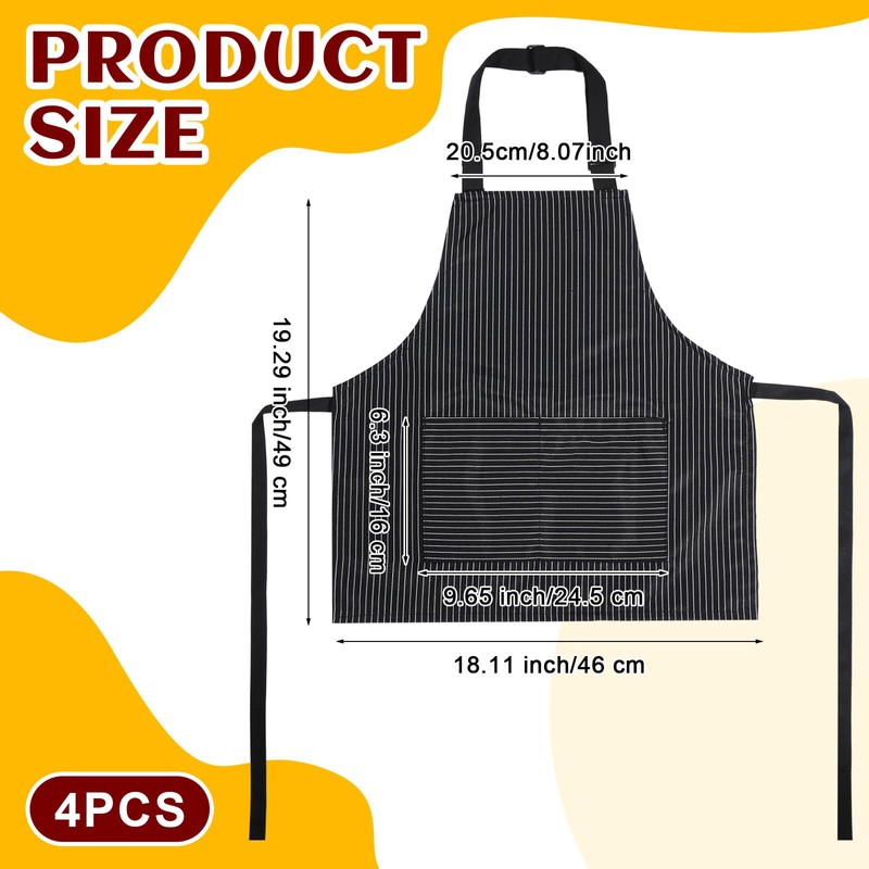 Bunnycool 4 Sets Kids Apron and Chef Hat Set Toddler