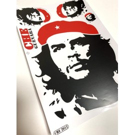 XIAXIN TS-109 Waterproof PVC Che Gebbala Sticker Set, Cuban Castro for Indoor and Outdoor Use