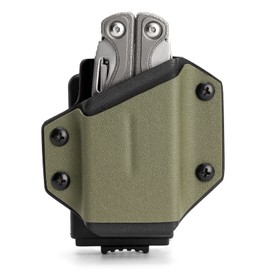 TACTICAL GEEK TX1 Multi-Tool Sheath for LEATHERMAN Wave, EDC Multi-Tool Sheath Holster, Adjustable Sheath with Belt Back Clip, Multitool Not Included, Green