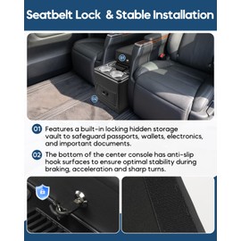 CEMOFE Center Console Between Seat with Lock, Cup & Phone Holder, Regular