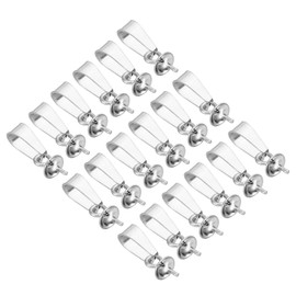 PATIKIL 14x4mm Eye Pin Peg Bail, 30Pcs Stainless Steel Cup Peg Bail Pin Pearl Pendant Connector for Jewelry Making Earring Necklace Bracelet DIY Crafts, Silver
