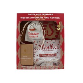 TILZ COLLECTION Christmas Decorations Santa and Reindeer Evidence Kit - Kids Christmas Eve Box Fillers with Santa Certificate, Post Card, Reindeer Fur, Santa Glasses, Bag, Footprint Stencil & More