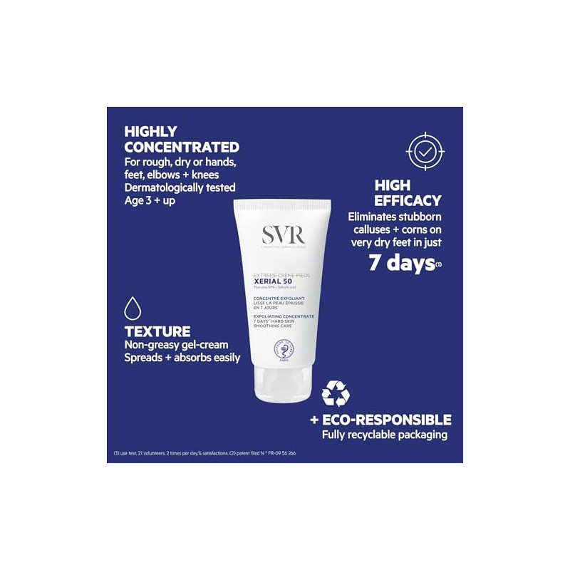 SVR Xerial Crema Para Pies Intensiva para Piel Seca, 50