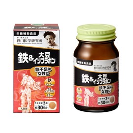 Noguchi Medical Research Institute, Noguchi Supplement Series, Iron & Soy Isoflavones, Dietary Supplement, Soy Isoflavones, Iron & Soy Isoflavones, 90 Tablets (Approx. 30 Day Supply)
