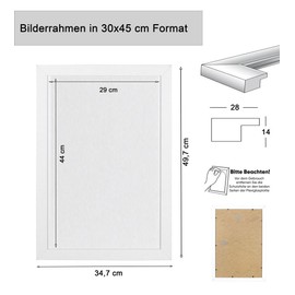 KM Foto Picture Frame Wood Plexi Acrylic Frame Square Collage Wall Decoration Poster S215: Colour: Natural | Format: 30 x 45 cm