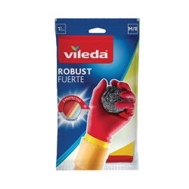Vileda Guantes Fuertes, Máxima Protección y Resistencia, Talla MED