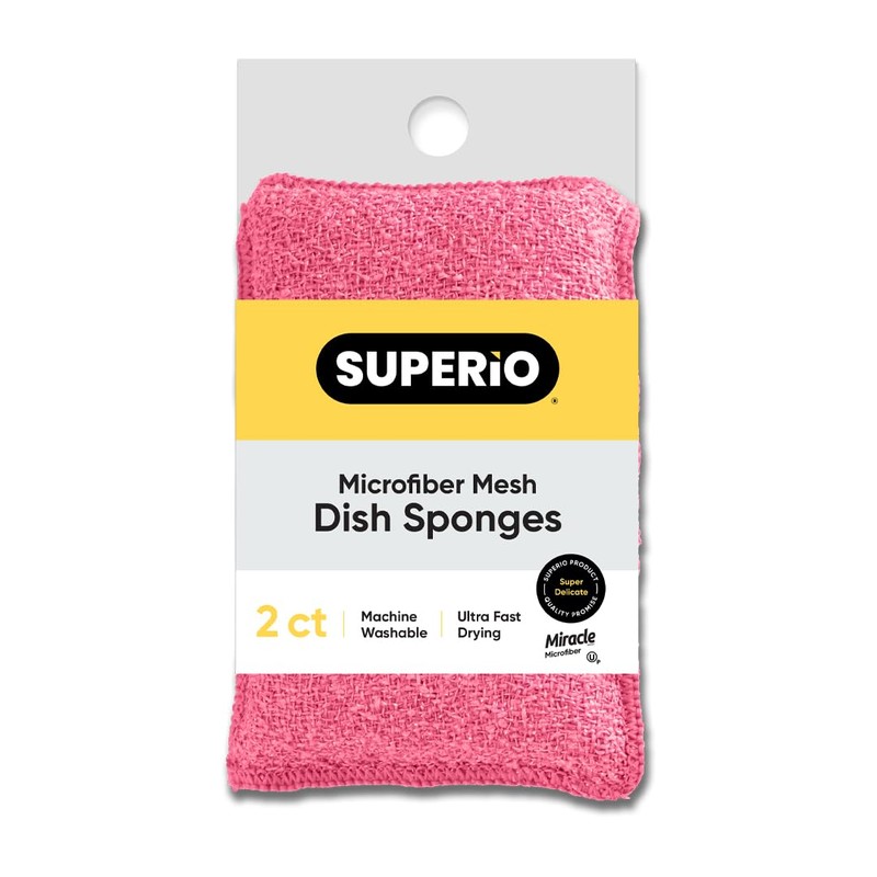Miracle Microfiber Scrubbing Sponge, Red Extra Scrubbing Power Sponge for