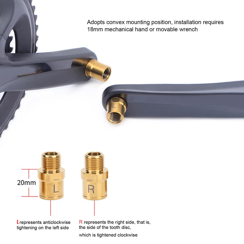 RISK Bike Pedal Extender Titanium Alloy Bicycle Pedal Extended Spindle