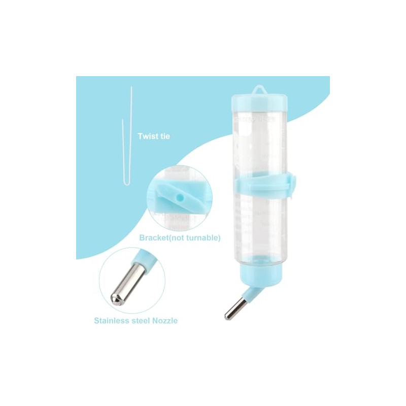 Hypeety - Botella de agua potable con jaula de hámster,