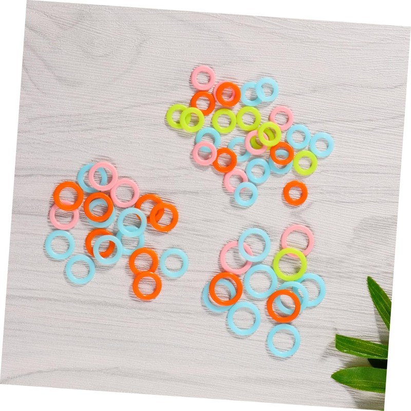 NUOBESTY 300pcs Circle Knitting Stitch Markers Set Crochet Marker Ring