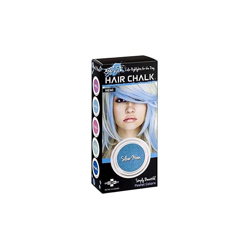 Splat Silver Moon Hair Chalk, 1 Compact, Temporary Hair Color