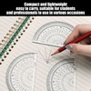 4 Pieces Protractor, Drawing and Design Protractor, Angle Measuring Rulers,