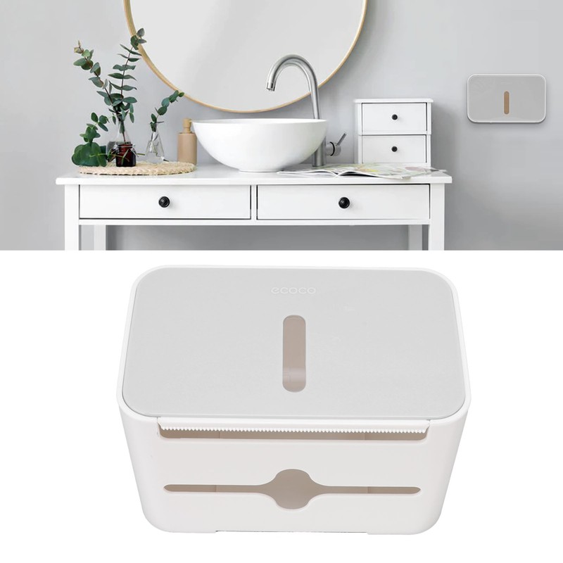 Toilet Paper Roll Box Cover Waterproof Punch Free Prevent Corrosion