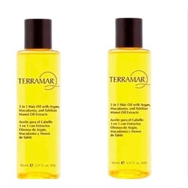 Terramar Aceite de Argan 2 Frascos de 98 ml, Sin Aceite Mineral, Reparador, Para Cabello Dañado y con Puntas Abiertas