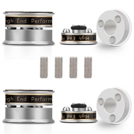 Monosaudio Audio Isolation Feet Turntable Feet Speaker Isolation Feet With Stainless Steel Balls&Non-Slip Design For Audio,Speakers,Subwoofers,Amplifier,Home Theater,Turntable (4 Pcs 39*24MM Silver)