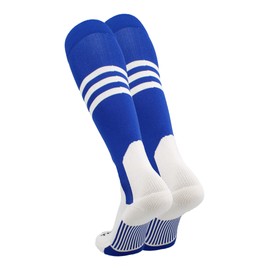 TCK Baseball Stirrup Socks Pattern B (Royal/White, Large)
