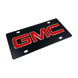 GMC placa de licencia en acero negro