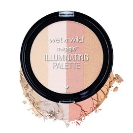 wet n wild MegaGlo - Paleta de maquillaje iluminador en polvo, color rosa pasarela, resaltador facial