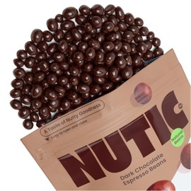 Nutic Gourmet Dark Chocolate Covered Espresso Beans - 1LB, Bulk Chocolate Espresso Candy, Dark Chocolate Coffee Beans - Irresistible, Rich & Energizing Treat - (Pack of 1)