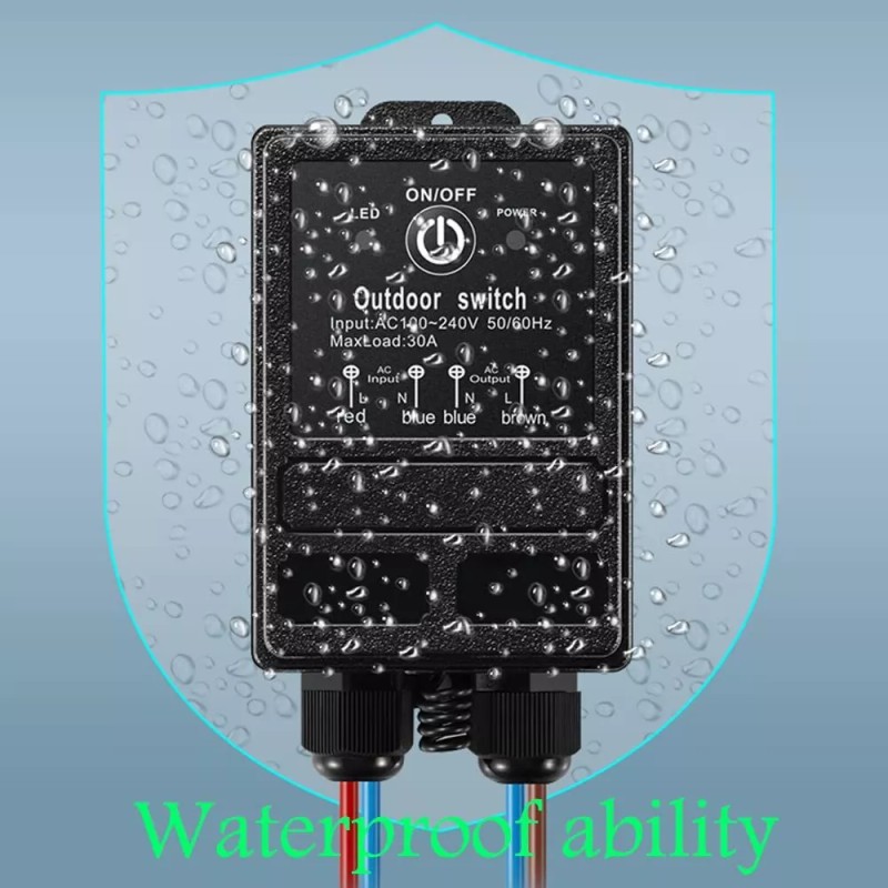 ZHOFONET Waterproof Remote Control Relay Switch 328ft Long Range Wireless
