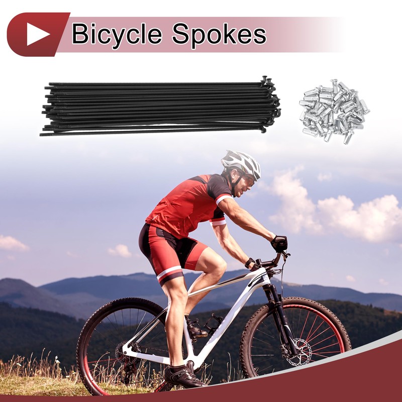 VekAuto 36 Set 12G Bicycle Spokes 210mm Bike Wheel Spokes