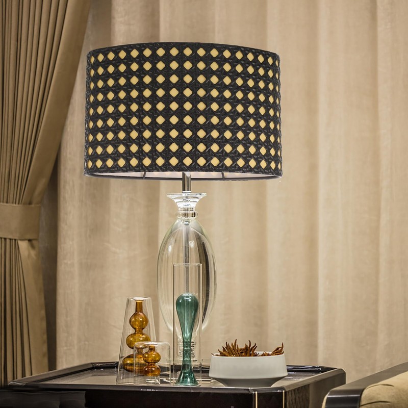 SEWACC Medium Lamp Shade Hollow Out Metal Lampshade Oval Shaped