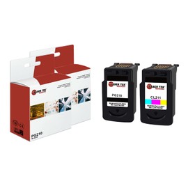 Laser Tek Services Compatible High Yield Ink Cartridge Replacement for Canon PG-210 CL-211 Works with Canon Pixma iP2700 iP2702, MP240 MP280, MX320 MX340 Printers (Black, Tri-Color, 2 Pack)