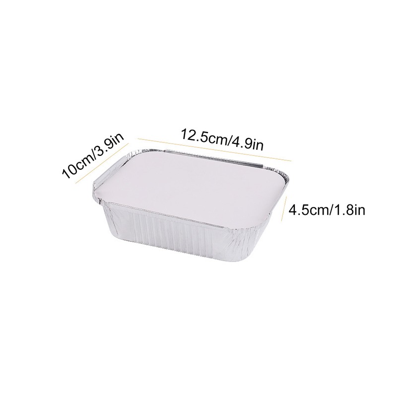 Disposable Tin Foil Box with Lid Outdoor Barbecue Baking Oven