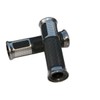MotorToGo Titanium Gray CNC Aluminum 7/8" Handlebar Open-End Rubber Gel
