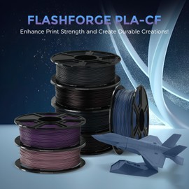 FLASHFORGE Carbon Fiber PLA Filament 1.75mm Dusty Pink, Reinforced 3D Printer Filament 1kg, Lightweight & High-Strength PLA-CF Filament, Strong & Easy to Print