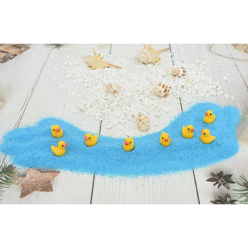 Yuronam 70 Pcs Tiny Ducks Mini Resin Ducks Miniature Ornaments