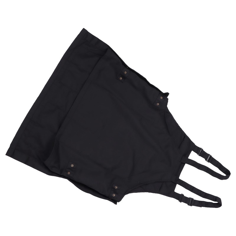 Kitchen Apron Black Apron Polyester Pockets Adjustable Strap Unisex Apron