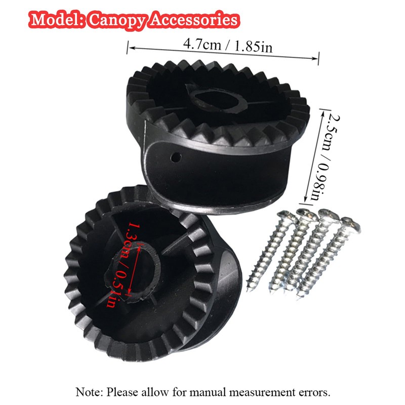 SEIWEI Canopy Accessories, Garden Swing Canopy Replacement Plastic Fittings for
