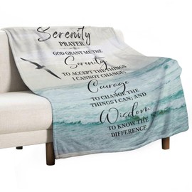 Serenity Prayer Blanket Christian Gifts for Women & Men Religious Throw Blanket Christian Blanket Bible Verse Blanket for Kids Adults Soft Warm Cozy Fleece Blanket for Couch Sofa ​Bed 40"x50"