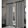 Milano Blackout Eyelet Curtains – Thermal Insulated Geometric Print Ring