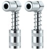 Silver 90 Degree Grease Coupler 3 Jaw Angle Adapter Coupler Swivel Snap Grease Adapter Right Angle Grease Fitting Tool Grease Coupler Adapter for Farm Truck Auto or Industrial Use (2)