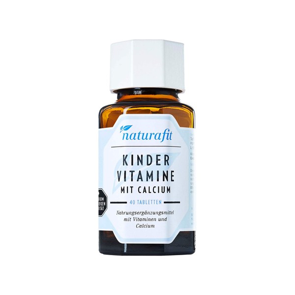 Naturafit Children's Vitamins with Calcium Tablets, Pack of 40 Tablets