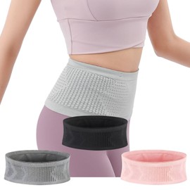 Modest Joy ランニングポーチ ウェストバッグ 腹巻タイプ 密着 揺れない 超軽量 洗濯OK スマホ収納 水筒 鍵 香水 クレジットカード 携帯 セキュリティーポーチ 旅行 ウォーキング ジョギング (ブラック)