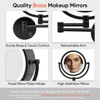 GURUN 8.5" Plug-in Magnifying Makeup Mirror with 3 Tones LED