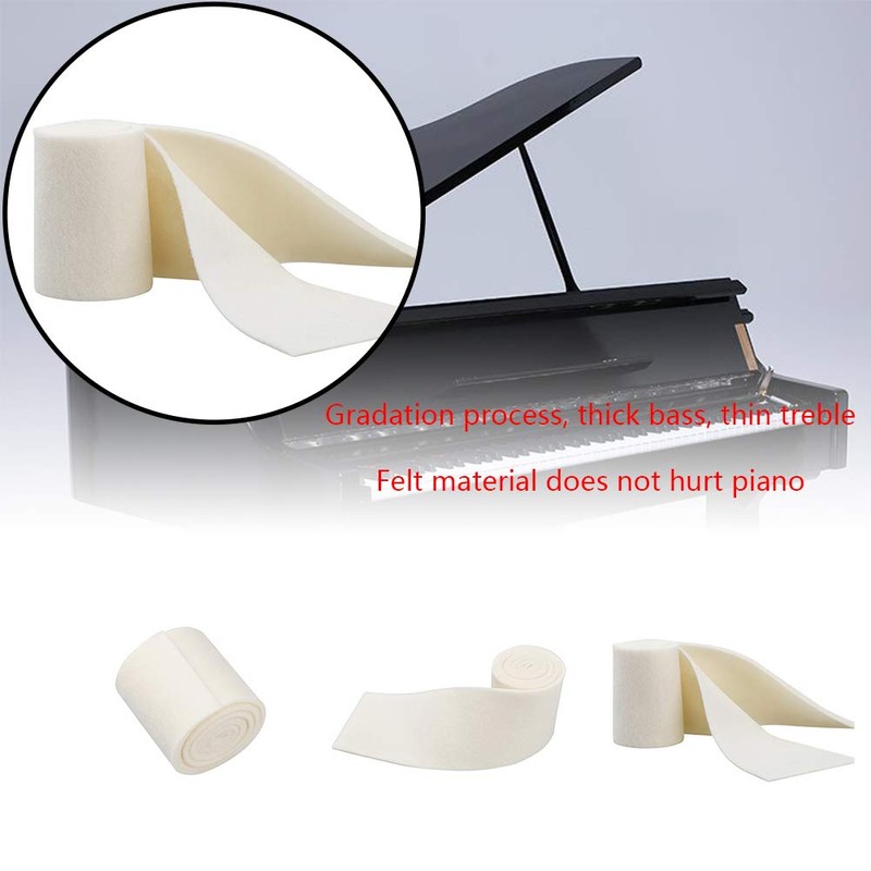 CALIDAKA Piano Muffler Piano Mute Rail Felt Strip Piano Muffler