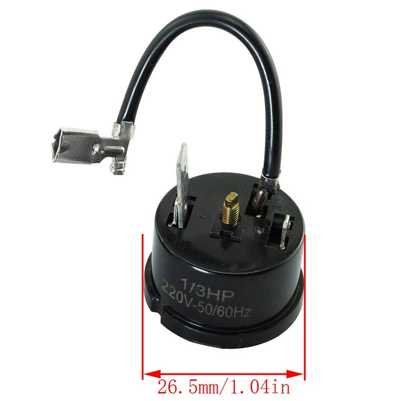 ToToT 2pcs 1/3HP-250W Refrigerator Thermal Overload Protector Compressor Replacement Part