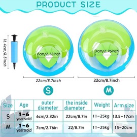 JSRHEEM Swimming Ring, Swimming Ring Children 1-6 Years, 11-25 kg, Swimming Ring for Beginners for Girls Boys (Blue, M)