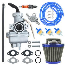 HOLATO PZ20 Carburetor Carb Air filter Fuel Line Kit for 50cc-125cc Taotao ATA-110B 125D Boulder B1 T-Force Coolster Apollo kazuma Kids ATV Four Wheeler XR70 XR80 CRF70 CRF80F Dirt Pit bike (BLUE)