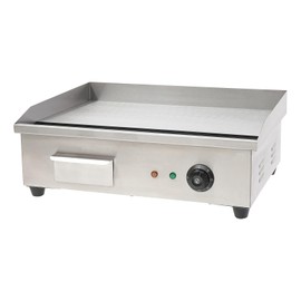 Commercial Griddle,110V 3000W Commercial Restaurant Electric Grill Griddle Cooktop Plate Combo Stainless Adjustable Thermostatic Control 50-300℃