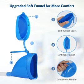 ONEDONE Urinal for Men Female Urinal Unisex Portable Pee Bottle 2000 ML for Hospital Home Camping Car Travel (blue-unisex)