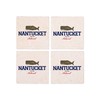 CafePress Nantucket Massachusetts. Tumbled Stone - Set of 4 Coasters